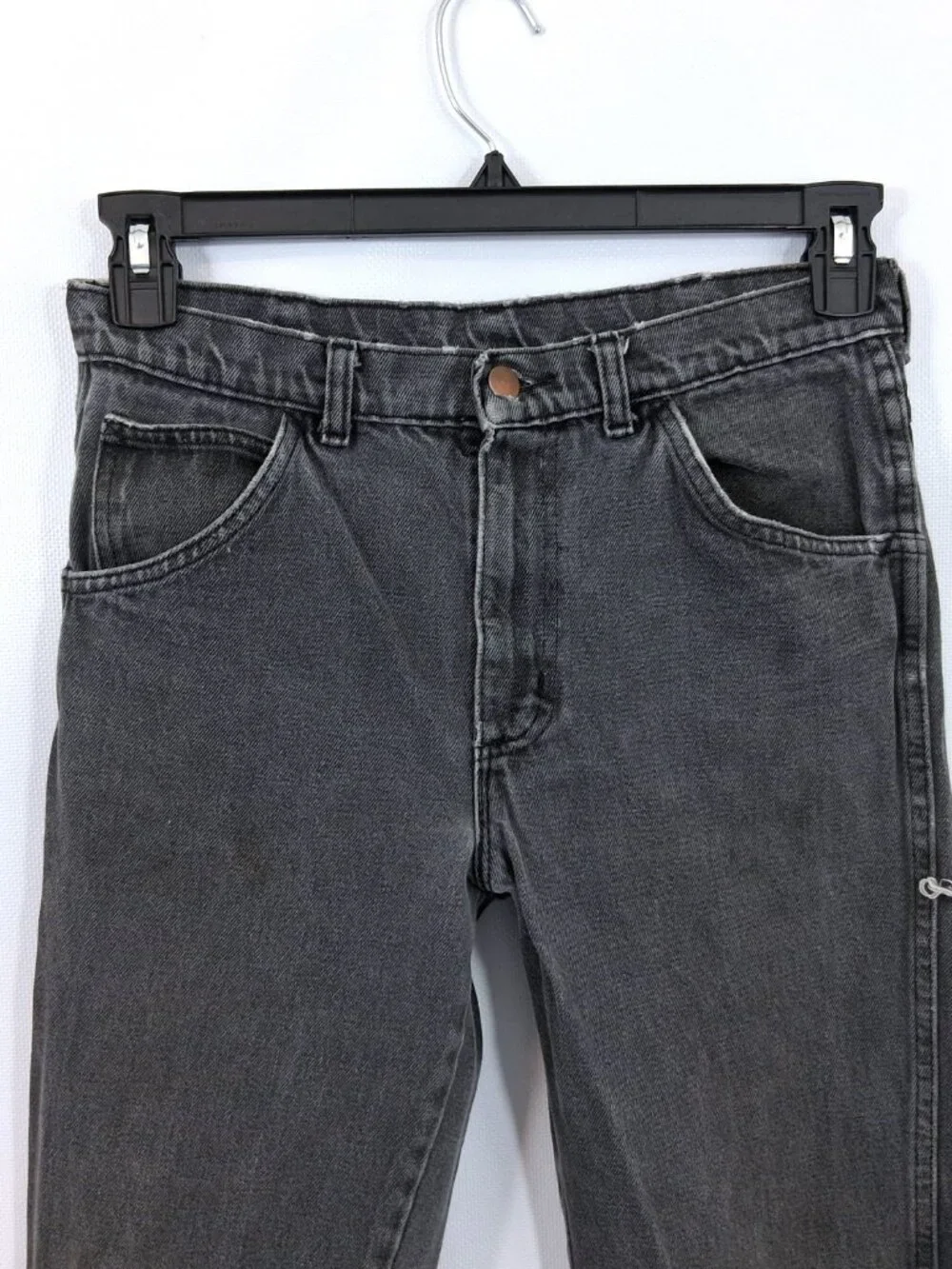 Vintage Big Yank Denim Jeans Straight Leg Black Men Size 30, 70s